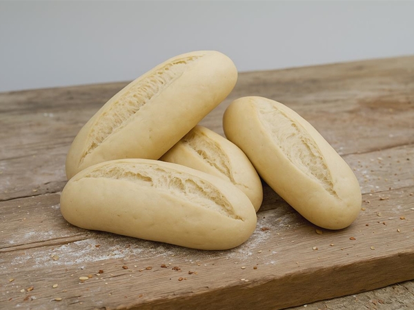 Voorgebakken witte punt&nbsp;zak van 6