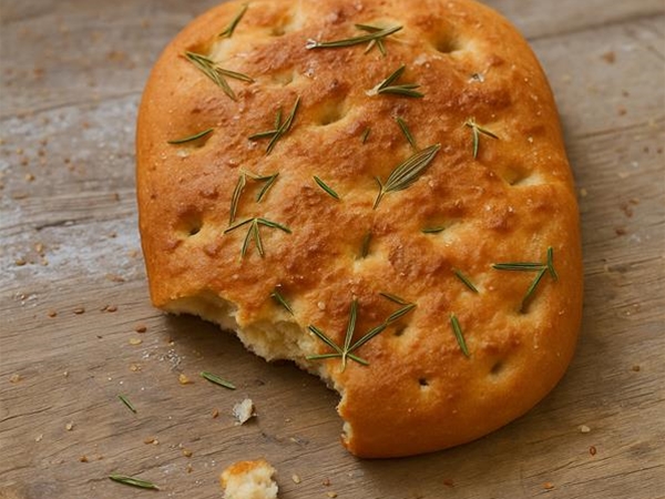 Focaccia met rozemarijn en zout kerst